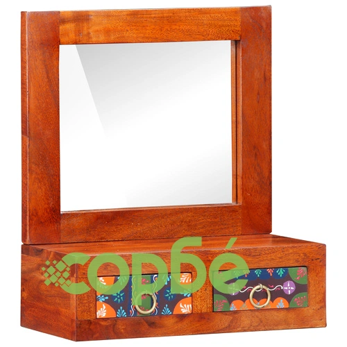 Стенно шкафче от масивна акация 40x20x50 см с правоъгълна форма ➤ топ цена ➤ sorbe.bg