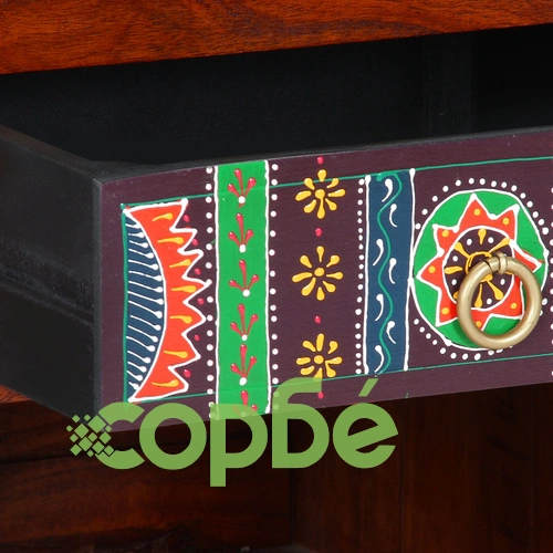 Комплект от 2 Крайни Масички от Масивно Манго Дърво в Кафяв Цвят ➤ топ цена ➤ sorbe.bg