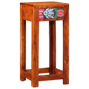 Телефонна масичка 35x35x75 см от масивна акациева дървесина