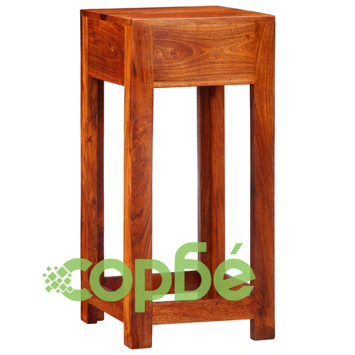 Телефонна масичка 35x35x75 см от масивна акациева дървесина ➤ топ цена ➤ sorbe.bg