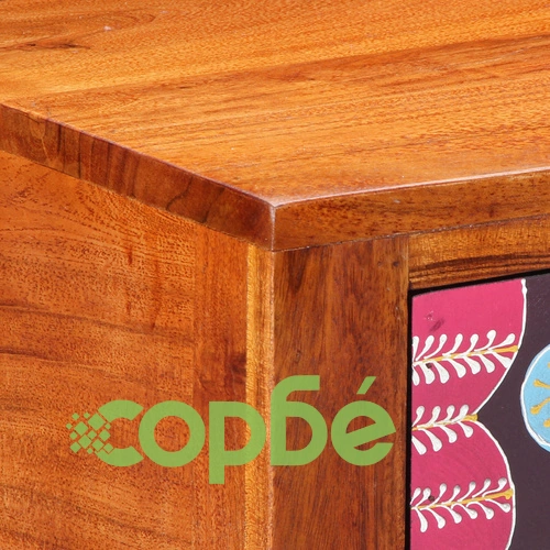 Телефонна масичка 35x35x75 см от масивна акациева дървесина ➤ топ цена ➤ sorbe.bg