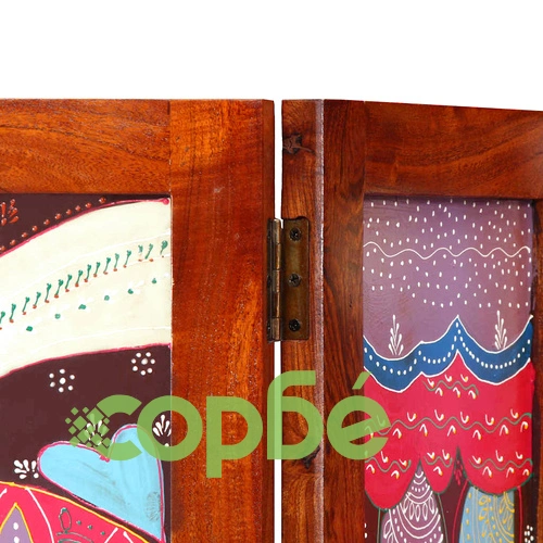 Разделител за стая 3 панела кафяв 105x160 см масивно акациево дърво ➤ топ цена ➤ sorbe.bg