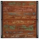 Квадратна масичка за кафе Multicolour 100x100x35 см от масивна регенерирана дървесина