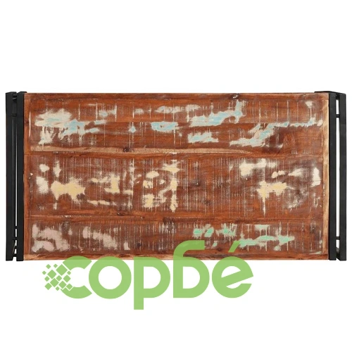 Масичка за кафе Multicolour 100x50x35 см от масивна регенерирана дървесина с метална рамка ➤ топ цена ➤ sorbe.bg