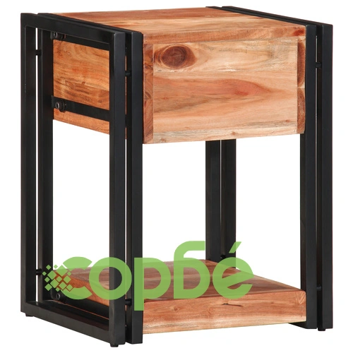 Нощни шкафчета 2 бр 40x35x50 см от масивна акациева дървесина ➤ топ цена ➤ sorbe.bg