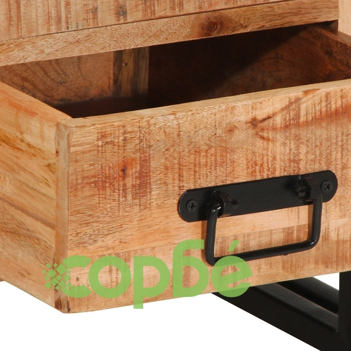 Нощно шкафче от масивно манго дърво 40x40x59 см с правоъгълна форма ➤ топ цена ➤ sorbe.bg