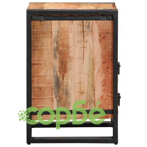 Нощно шкафче от масивно манго дърво 40x40x59 см с правоъгълна форма ➤ топ цена ➤ sorbe.bg