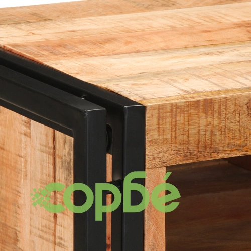 Нощно шкафче от масивно манго дърво 40x40x59 см с правоъгълна форма ➤ топ цена ➤ sorbe.bg