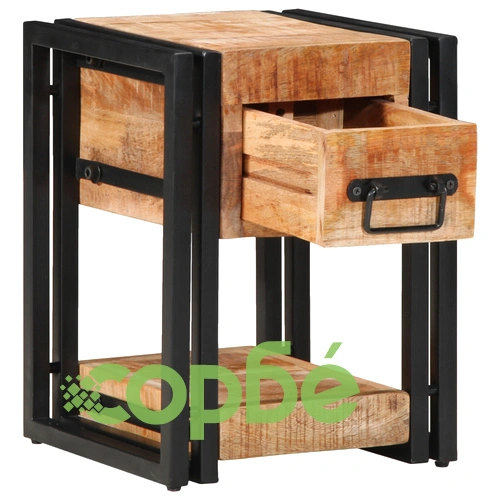 Нощни шкафчета от масивно мангово дърво - комплект 2 бр., 40x40x40 см ➤ топ цена ➤ sorbe.bg