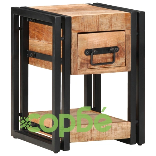 Нощни шкафчета от масивно мангово дърво - комплект 2 бр., 40x40x40 см ➤ топ цена ➤ sorbe.bg