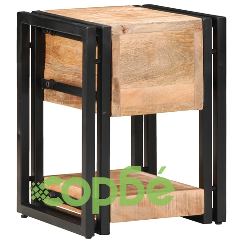 Нощни шкафчета от масивно мангово дърво - комплект 2 бр., 40x40x40 см ➤ топ цена ➤ sorbe.bg