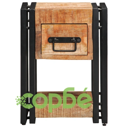 Нощни шкафчета от масивно мангово дърво - комплект 2 бр., 40x40x40 см ➤ топ цена ➤ sorbe.bg