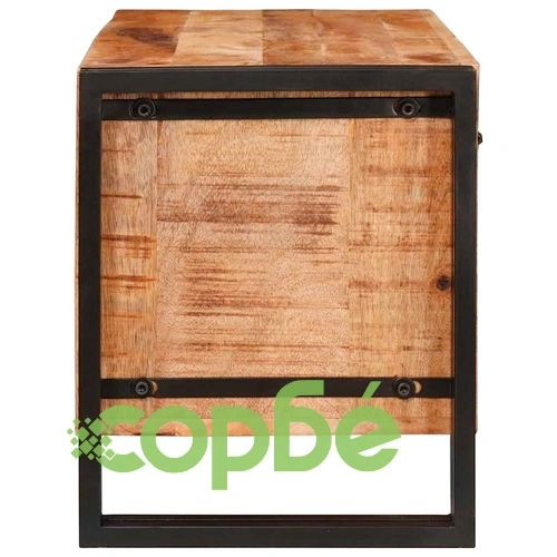 Шкаф за обувки от масивно мангово дърво, кафяв, 90 x 38 x 45 см ➤ топ цена ➤ sorbe.bg