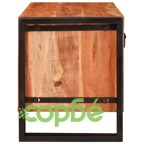 Шкаф за обувки от масивно акациево дърво, кафяв, 90 x 38 x 45 см ➤ топ цена ➤ sorbe.bg