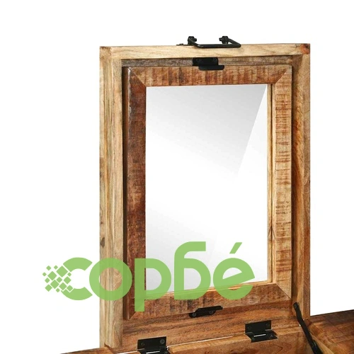 Тоалетна маса 90x50x75 см от масивна дървесина манго с чекмедже ➤ топ цена ➤ sorbe.bg