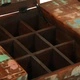 Тоалетна маса от масивна регенерирана дървесина 90x50x75 см многоцветна