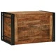 Кутия за съхранение от мангово дърво и метал 80x50x50 см