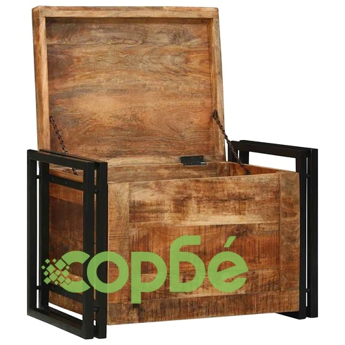 Кутия за съхранение 60x40x41 см от масивно мангово дърво ➤ топ цена ➤ sorbe.bg