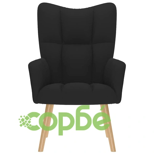 Релакс стол в черен цвят от полиестерен текстил с размери 61,5 x 69 x 95,5 см ➤ топ цена ➤ sorbe.bg