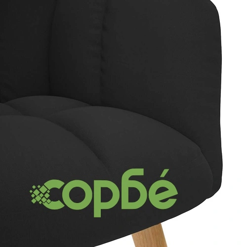 Релакс стол в черен цвят от полиестерен текстил с размери 61,5 x 69 x 95,5 см ➤ топ цена ➤ sorbe.bg