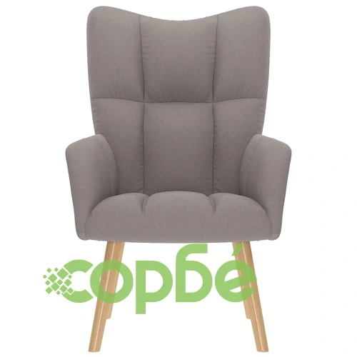 Релакс стол от полиестерна тъкан в цвят таупе, 61,5 x 69 x 95,5 см ➤ топ цена ➤ sorbe.bg