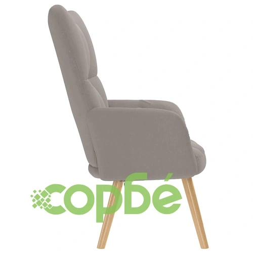 Релакс стол от полиестерна тъкан в цвят таупе, 61,5 x 69 x 95,5 см ➤ топ цена ➤ sorbe.bg