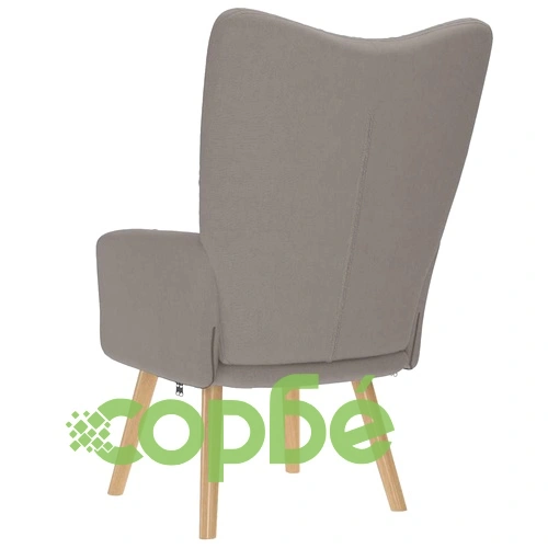 Релакс стол от полиестерна тъкан в цвят таупе, 61,5 x 69 x 95,5 см ➤ топ цена ➤ sorbe.bg