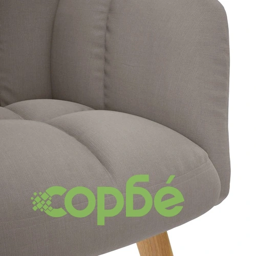 Релакс стол от полиестерна тъкан в цвят таупе, 61,5 x 69 x 95,5 см ➤ топ цена ➤ sorbe.bg