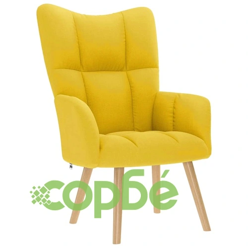 Релакс стол светложълт полиестер 61,5x69x95,5 см ➤ топ цена ➤ sorbe.bg