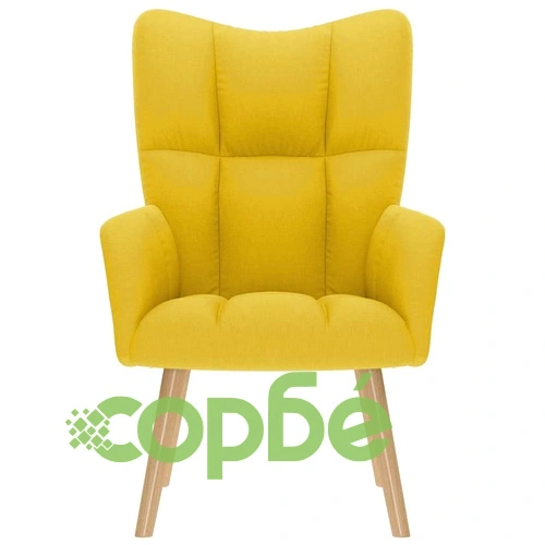 Релакс стол светложълт полиестер 61,5x69x95,5 см ➤ топ цена ➤ sorbe.bg