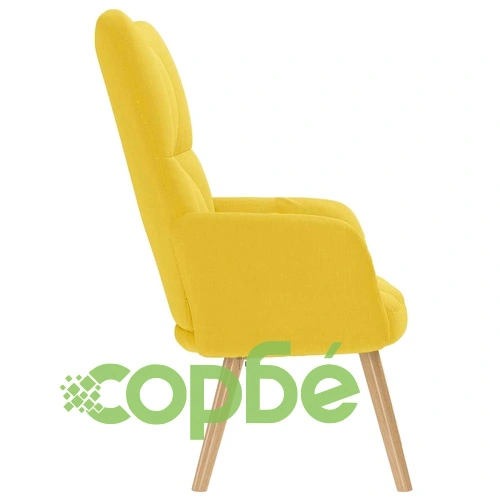 Релакс стол светложълт полиестер 61,5x69x95,5 см ➤ топ цена ➤ sorbe.bg