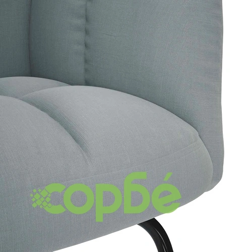 Люлеещ стол от текстил в светлосив цвят с дървена и метална рамка, 61 x 78 x 95 см ➤ топ цена ➤ sorbe.bg