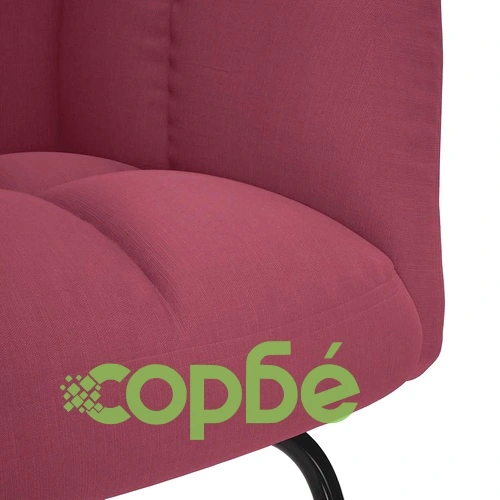 Луксозен люлеещ се стол от текстил в елегантен виненочервен цвят ➤ топ цена ➤ sorbe.bg