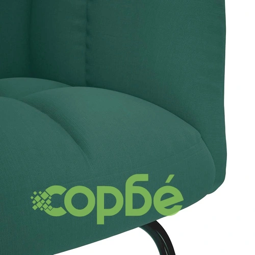 Луксозен люлеещ се стол от текстил, тъмнозелен, 61 x 78 x 95 см ➤ топ цена ➤ sorbe.bg