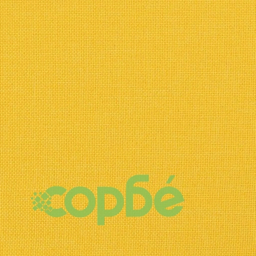 Луксозен люлеещ се стол с табуретка за крака от светложълта полиестерна тъкан ➤ топ цена ➤ sorbe.bg