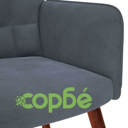 Релакс стол от кадифе в тъмносив цвят, 61,5 x 69 x 95,5 см ➤ топ цена ➤ sorbe.bg