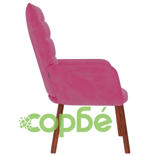 Релакс стол от кадифе в наситено виненочервен цвят, размери 61,5 x 69 x 95,5 см ➤ топ цена ➤ sorbe.bg