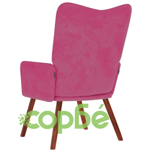 Релакс стол от кадифе в наситено виненочервен цвят, размери 61,5 x 69 x 95,5 см ➤ топ цена ➤ sorbe.bg