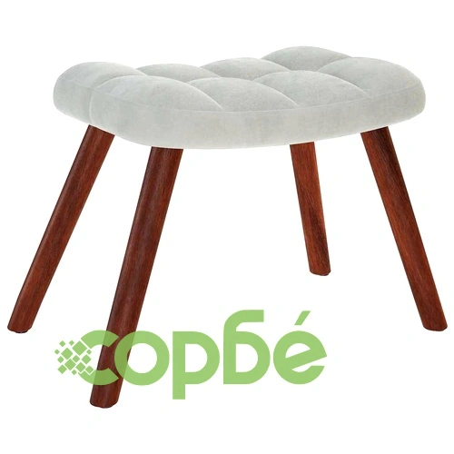 Релакс стол с табуретка от кадифе, светлосив, 61,5 x 69 x 95,5 см ➤ топ цена ➤ sorbe.bg