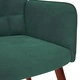 Релакс стол с табуретка от кадифе, тъмнозелен, 61,5 x 69 x 95,5 см
