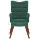 Релакс стол с табуретка от кадифе, тъмнозелен, 61,5 x 69 x 95,5 см