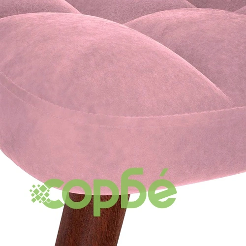 Луксозен Релакс Стол с Табуретка от Розово Кадифе ➤ топ цена ➤ sorbe.bg