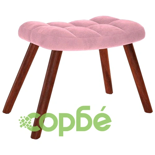 Луксозен Релакс Стол с Табуретка от Розово Кадифе ➤ топ цена ➤ sorbe.bg