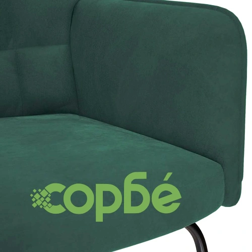 Люлеещ стол от кадифе в тъмнозелен цвят, 61 x 78 x 98 см ➤ топ цена ➤ sorbe.bg