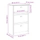 L-образен стелаж за обувки BODO от масивна борова дървесина, бял, 80x35x118 см