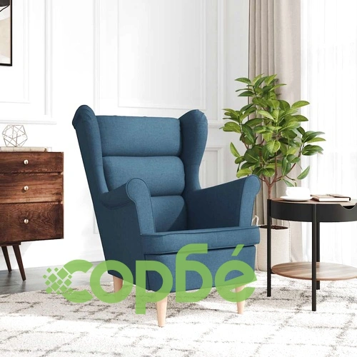 Фотьойл Blue Fabric - Елегантен Текстилен Стол за Отдих 74x84x100 см ➤ топ цена ➤ sorbe.bg
