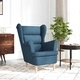 Фотьойл Blue Fabric - Елегантен Текстилен Стол за Отдих 74x84x100 см