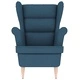 Фотьойл Blue Fabric - Елегантен Текстилен Стол за Отдих 74x84x100 см