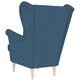 Фотьойл Blue Fabric - Елегантен Текстилен Стол за Отдих 74x84x100 см