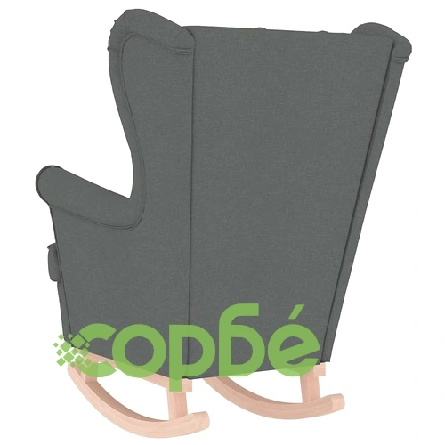 Люлеещ се стол от плат в тъмно сив цвят с размери 74x90x102 cm ➤ топ цена ➤ sorbe.bg